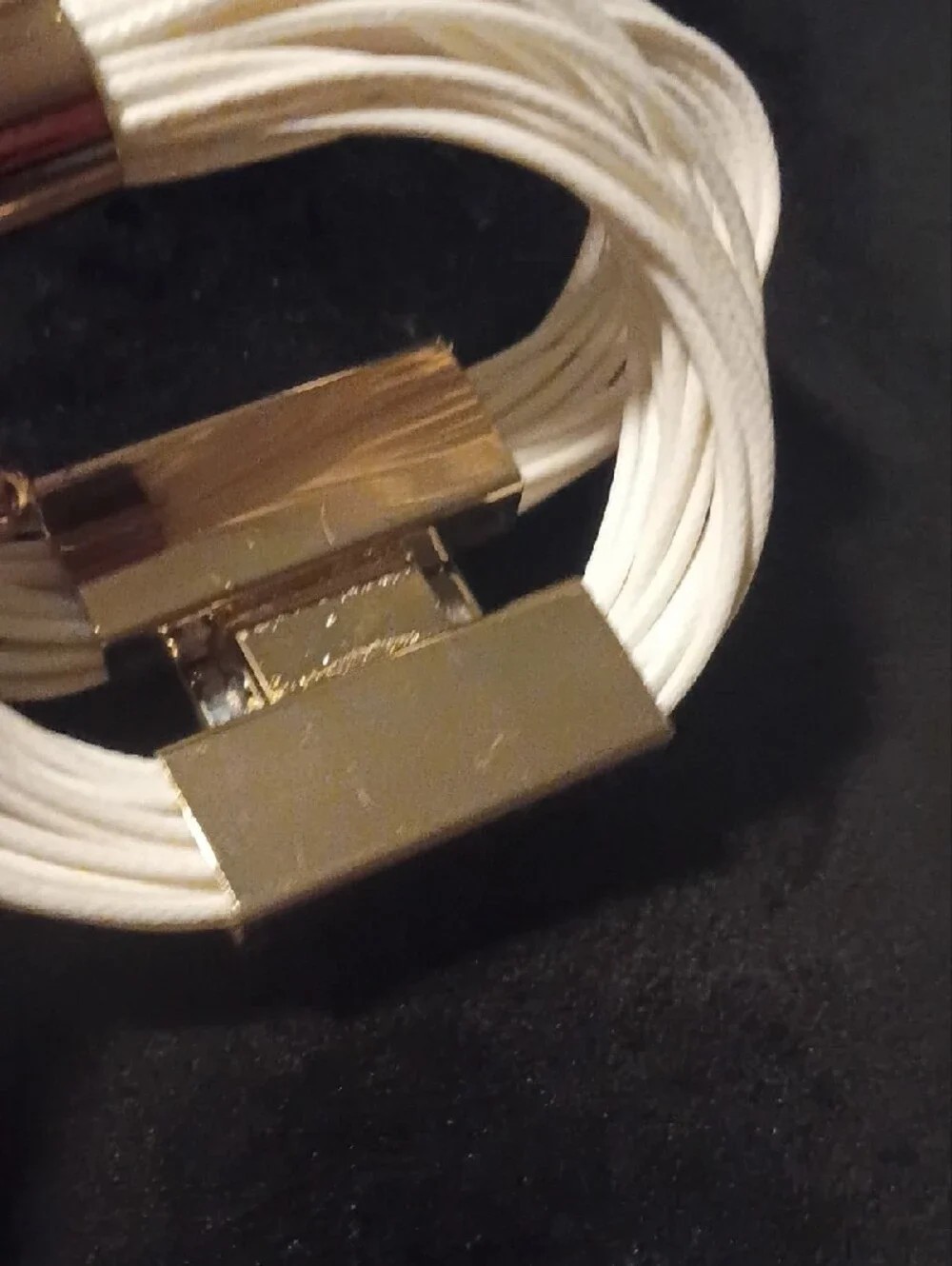 White Cord Multi-Strand Bracelet with Gold Accent